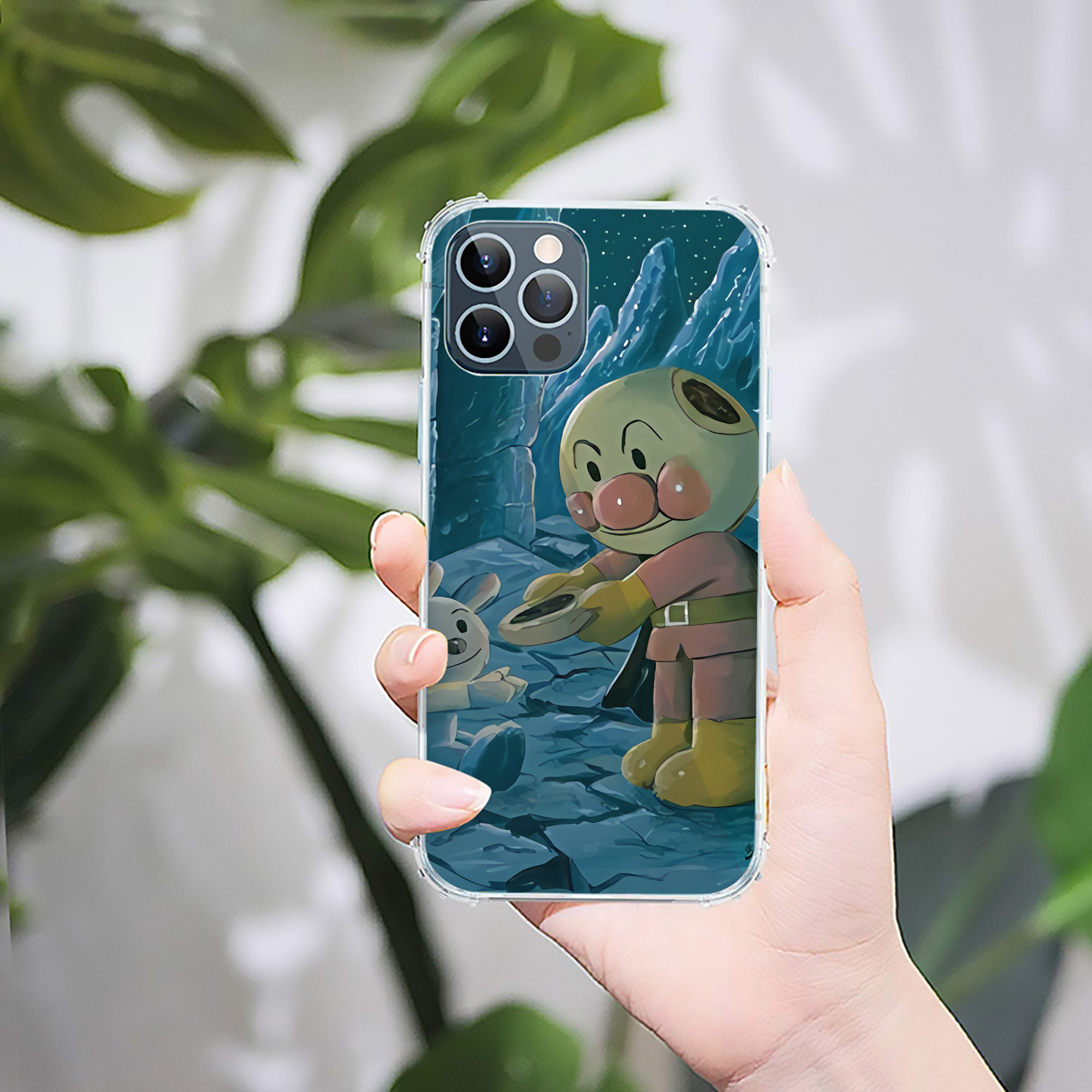 （画像用） アンパンマン Anpanman 【iPhone 12シリーズ対応】透明スマホケース（クリアソフトケース）